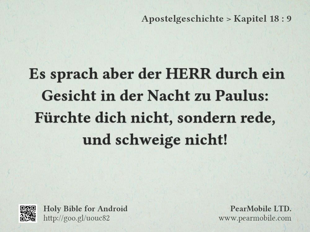 Apostelgeschichte, Kapitel 18:9